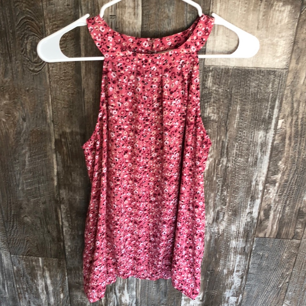 Loft pink floral tank